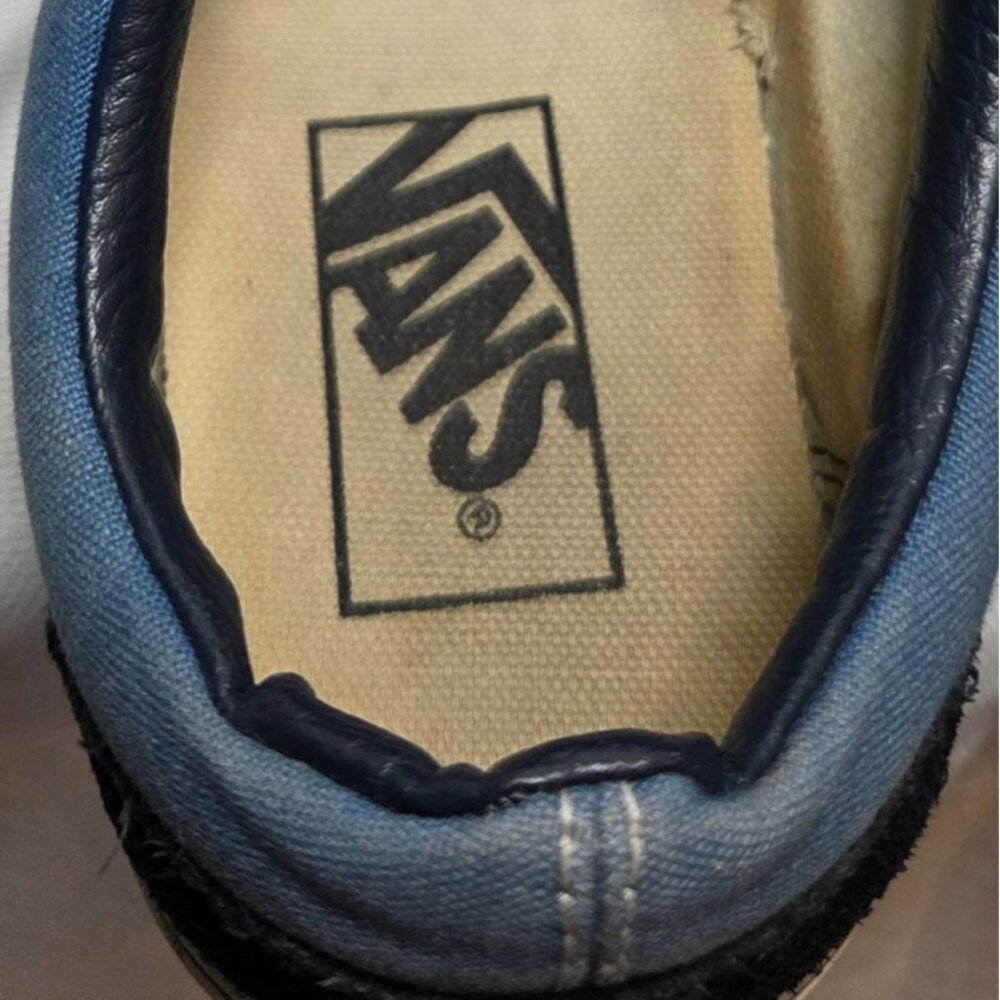 Vans Old Skool Off the Wall Navy Suede and Blue Canvas Women 7 Men 5.5 Casual - Picture 7 of 10